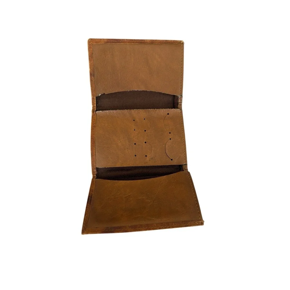 Vintage Trifold USC Trojan Brown Leather Men's Wallet